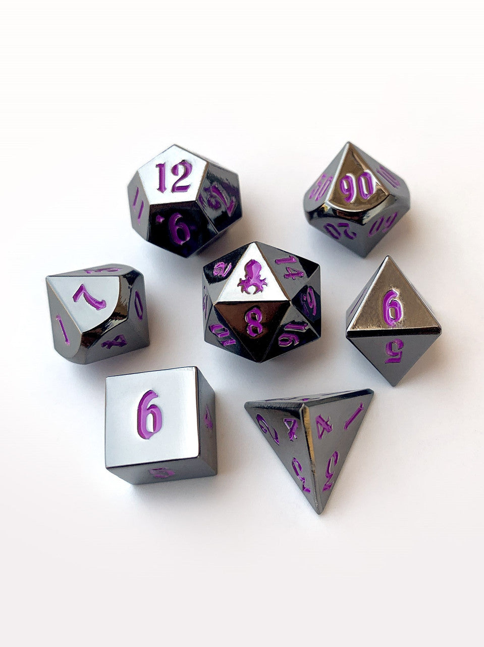Mini Emperor's Dark Rite 10mm Metal Dice Set for RPGS